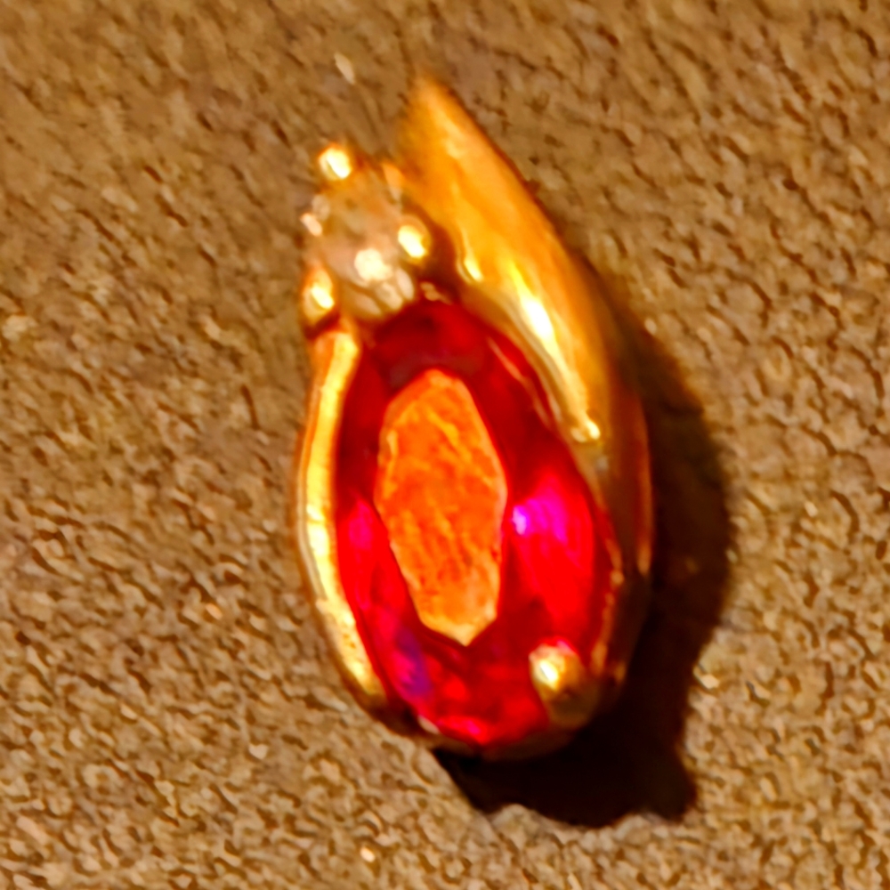 Ruby Stud Earrings - image 4